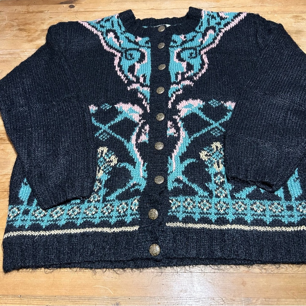Vintage Express Mohair Cardigan Sweater Coat
